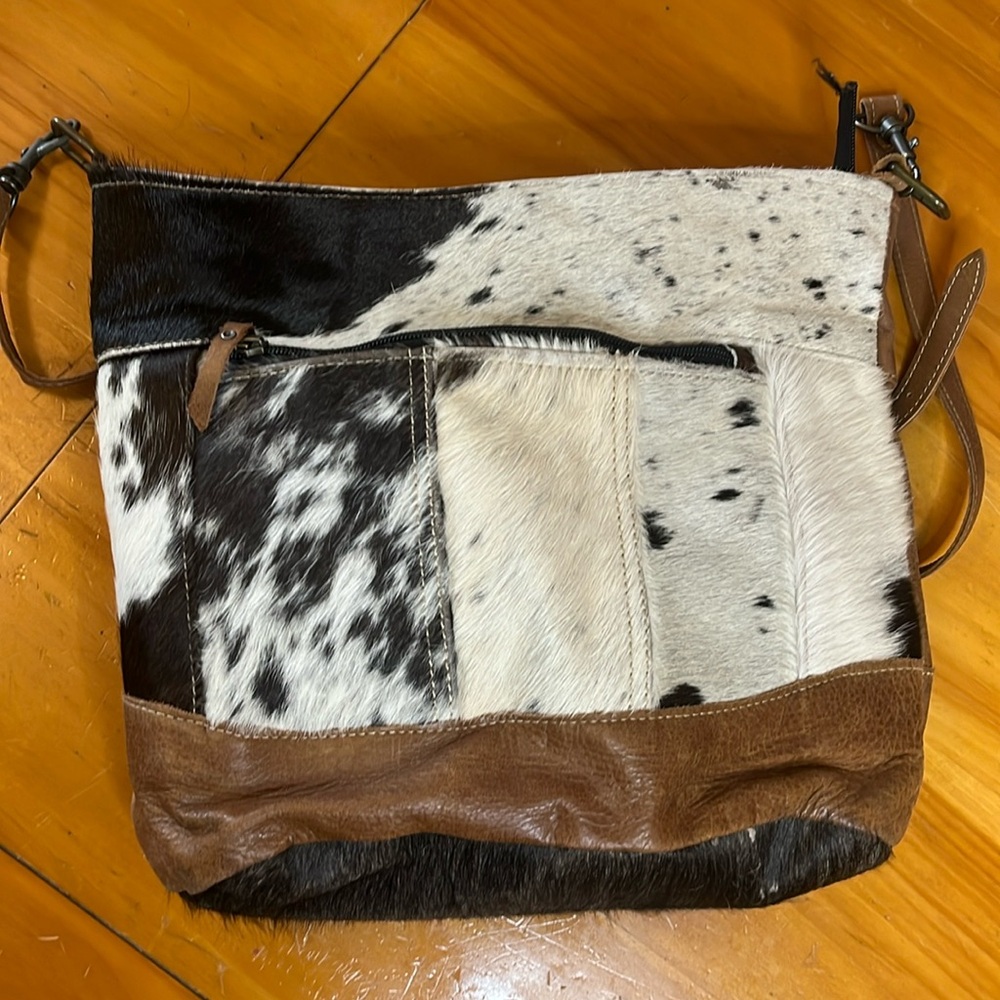 SOLD •••• Myra hair on hyde extra large crossbody.